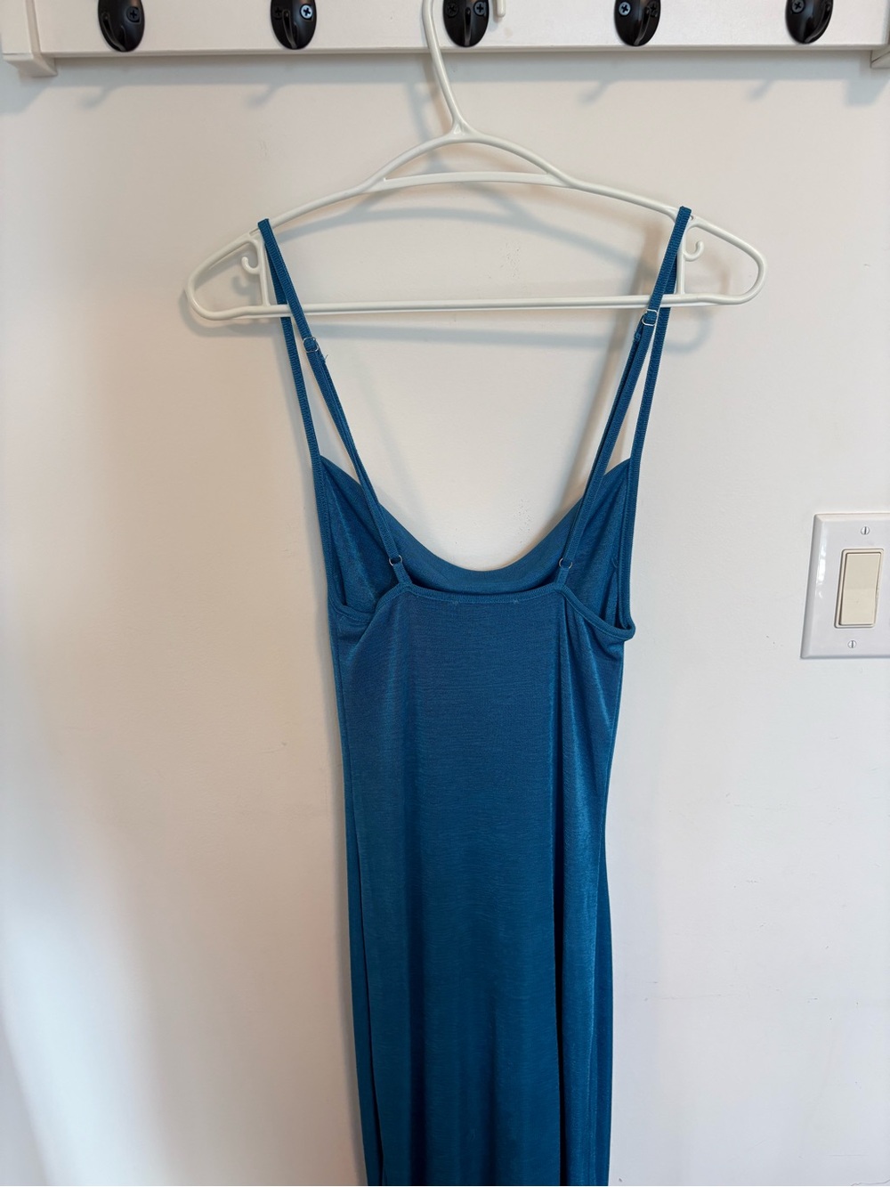 Slip Midi Dress with Cowl Neck in Teal Blue - Picture 2 of 5